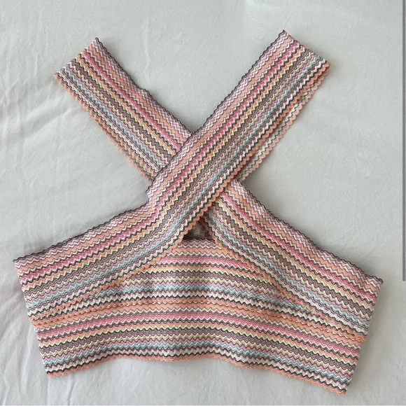 HOBIE -Baby pink with matching multi coloured textured material bikini t… - Picture 3 of 4